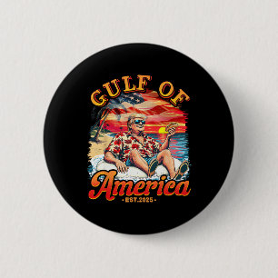 Badge Rond 5 Cm Trump Golfe des États-Unis Amérique 2025 Trump Mer