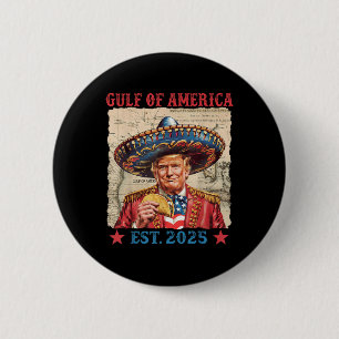 Badge Rond 5 Cm Trump Golfe Des États-Unis Amérique 2025 Trump Tac