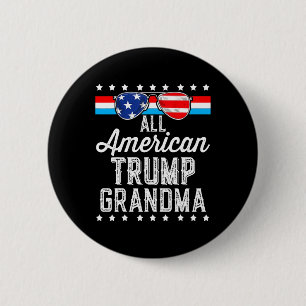 Badge Rond 5 Cm Trump, grand-mère américaine, drapeau américain, s