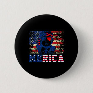 Badge Rond 5 Cm Trump Joyeux Quatre 4 Juillet Trump Drapeau Améric