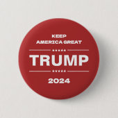 Badge Rond 5 Cm Trump Keep America Great President 2024 (Devant)