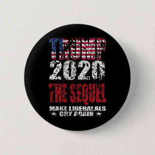 Badge Rond 5 Cm Trump la suite Drapeau américain en détresse Faire
