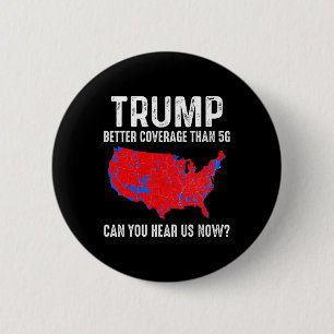 Badge Rond 5 Cm Trump Meilleure Couverture Que Carte 5g Amérique P