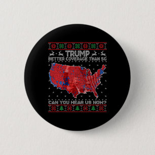 Badge Rond 5 Cm Trump Noël meilleure couverture que 5g Peux-tu Lui