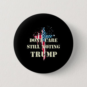 Badge Rond 5 Cm Trump Patriotique American Flag Cr