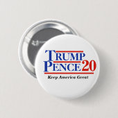 BADGE ROND 5 CM TRUMP PENCE 2020 (Devant & derrière)
