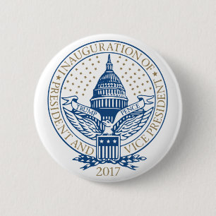 Badge Rond 5 Cm Trump Pence President Inaugural Logo Inauguration