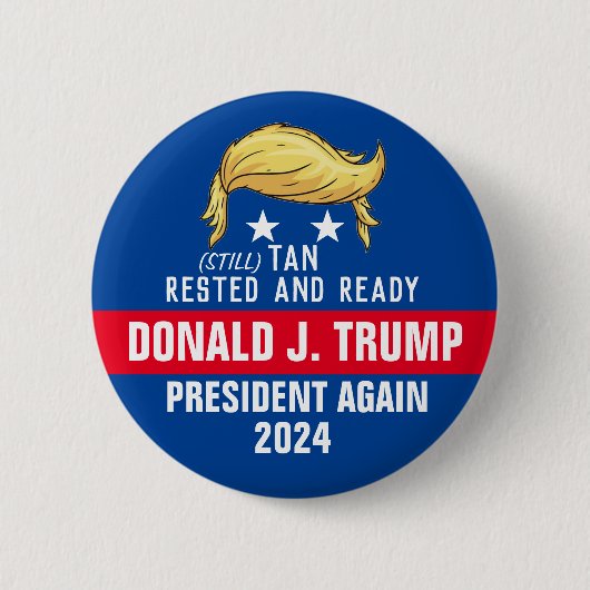 Badge Rond 5 Cm Trump Président à nouveau 2024 (Devant)