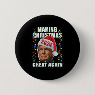 Badge Rond 5 Cm Trump qui redonne à Noël sa grandeur Pro-Républica
