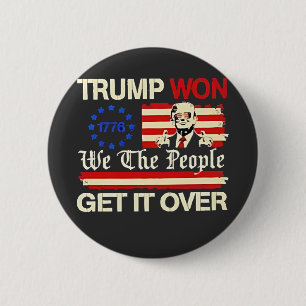 Badge Rond 5 Cm Trump remporte la victoire du peuple sur l'inflati