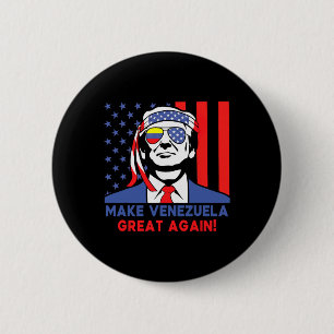 Badge Rond 5 Cm Trump rend à nouveau le Venezuela grand _5