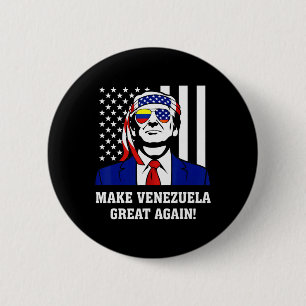 Badge Rond 5 Cm Trump rend à nouveau le Venezuela grand pour les h