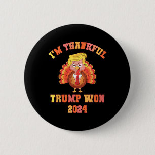Badge Rond 5 Cm Trump rend Thanksgiving encore meilleur Je suis re