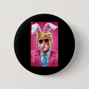 Badge Rond 5 Cm Trump soufflant du bubble gum politique républicai