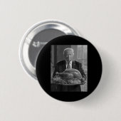 Badge Rond 5 Cm Trump Thanksgiving Turquie Funny Celebration (Devant & derrière)