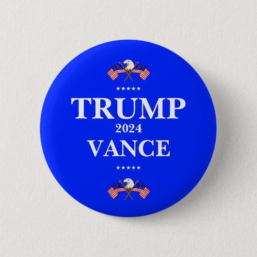 BADGE ROND 5 CM TRUMP - VANCE 2024 (Devant)