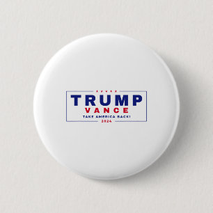 Badge Rond 5 Cm Trump Vance 2024 Donald Trump J.d. Vance Take Amer