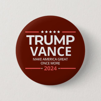 Badge Rond 5 Cm Trump Vance 2024, l'Amérique grand une fois de plu