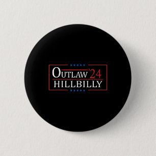 Badge Rond 5 Cm Trump Vance 24 Outlaw Hillbilly Us Drapeau Vintage
