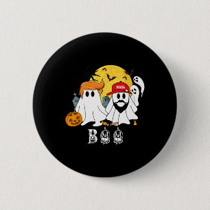 Badge Rond 5 Cm Trump Vance Halloween Fantôme Bouh Trump 2025