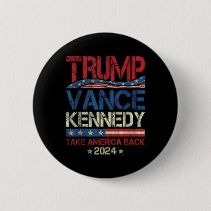 Badge Rond 5 Cm Trump Vance Kennedy Reprenez l'Amérique aux électi