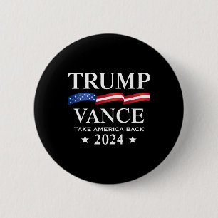 Badge Rond 5 Cm Trump Vance Reprendre l'Amérique 2024