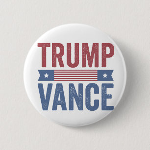 Badge Rond 5 Cm Trump Vance Républicain Élection Américaine Cadeau