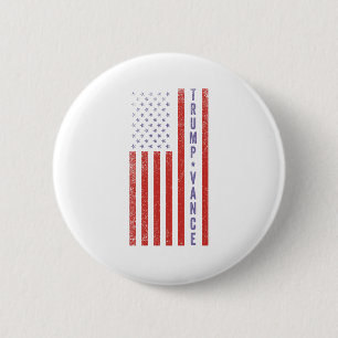 Badge Rond 5 Cm Trump Vance Républicain Élection Américaine Cadeau