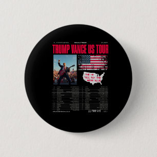 Badge Rond 5 Cm Trump Vance Us Tour