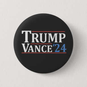 Badge Rond 5 Cm Trump Vice-président Vance American Election USA