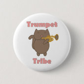 Badge Rond 5 Cm Trumpet Tribe Cat Funny Pink (Devant)