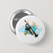 Badge Rond 5 Cm Trumpet urbain (Devant & derrière)