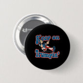 Badge Rond 5 Cm Trumpin Trump pour le président 2024 Drapeau améri (Devant & derrière)