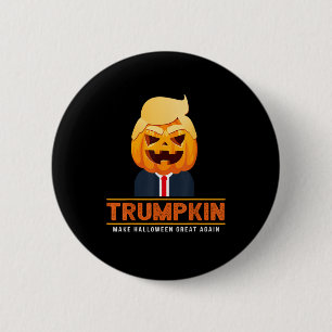 Badge Rond 5 Cm Trumpkin Rendre Halloween grand à nouveau Hallowee