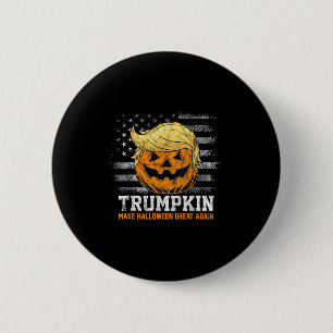 Badge Rond 5 Cm Trumpkin Rendre Halloween super encore drôle Trump