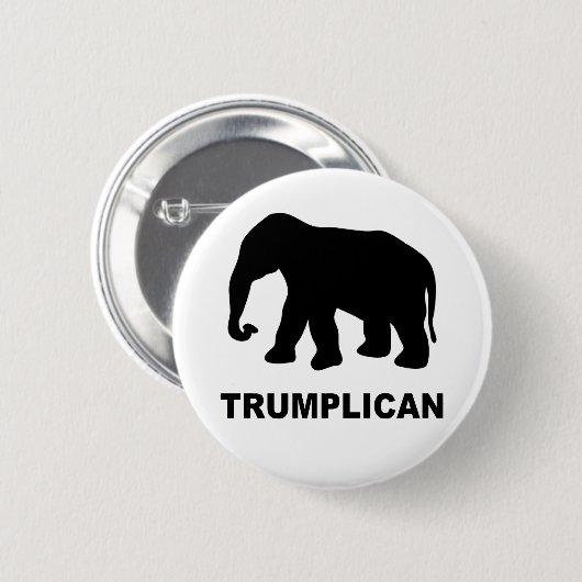 Badge Rond 5 Cm Trumplican popular political (Devant & derrière)