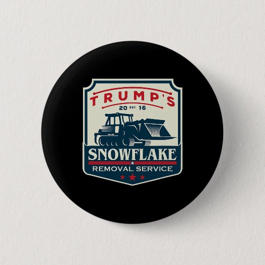 Badge Rond 5 Cm Trump's Snowflake Removal Service Funny Donald Tru (Devant)