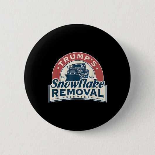 Badge Rond 5 Cm Trumps Snowflake Service de suppression Funny Trum (Devant)