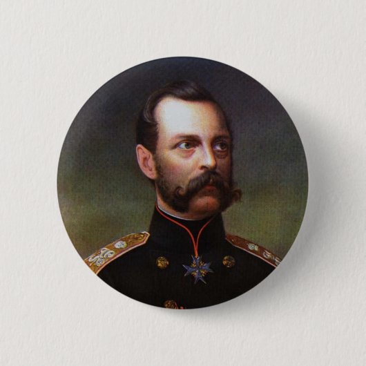 Badge Rond 5 Cm Tsar Alexandre II (Devant)