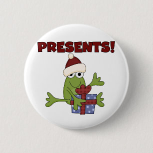 Badge Rond 5 Cm Tshirts et cadeaux père Noël Frog