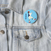 Badge Rond 5 Cm Tsolias (Evzones) avec fustanella Grèce souvenir (En situation)