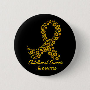 Badge Rond 5 Cm Tu Chilhood Cancer Awareness Mois Costume Jaune
