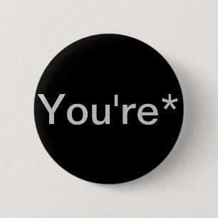 Badge Rond 5 Cm Tu es Grammar Nazi
