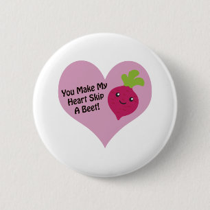 Badge Rond 5 Cm Tu Fais Sauter Mon Coeur À Une betterave