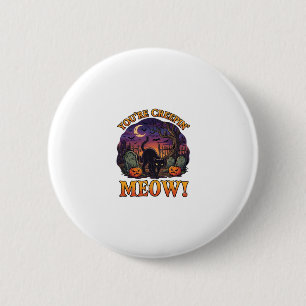 Badge Rond 5 Cm Tu me fais froid dans le dos Halloween Chat noir C