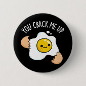 Badge Rond 5 Cm Tu Me Frappes Un Jeu D'Oeufs Drôle (Devant)