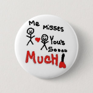 Badge Rond 5 Cm Tu Me Manques Tant De Caricature