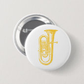 Badge Rond 5 Cm Tuba "en laiton" (Devant & derrière)