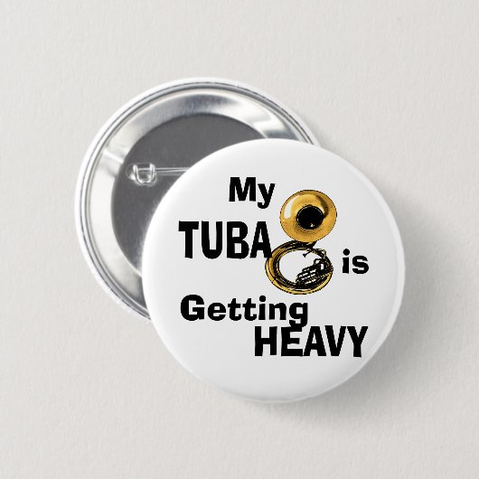 Badge Rond 5 Cm Tuba lourd (Devant & derrière)