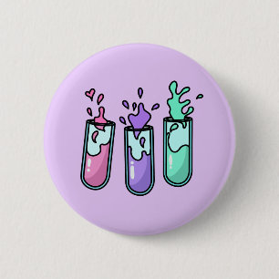 Badge Rond 5 Cm Tubes à essai turbulents